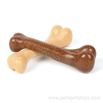 Bone Shape Pet Toys Beef Molar Training Wood